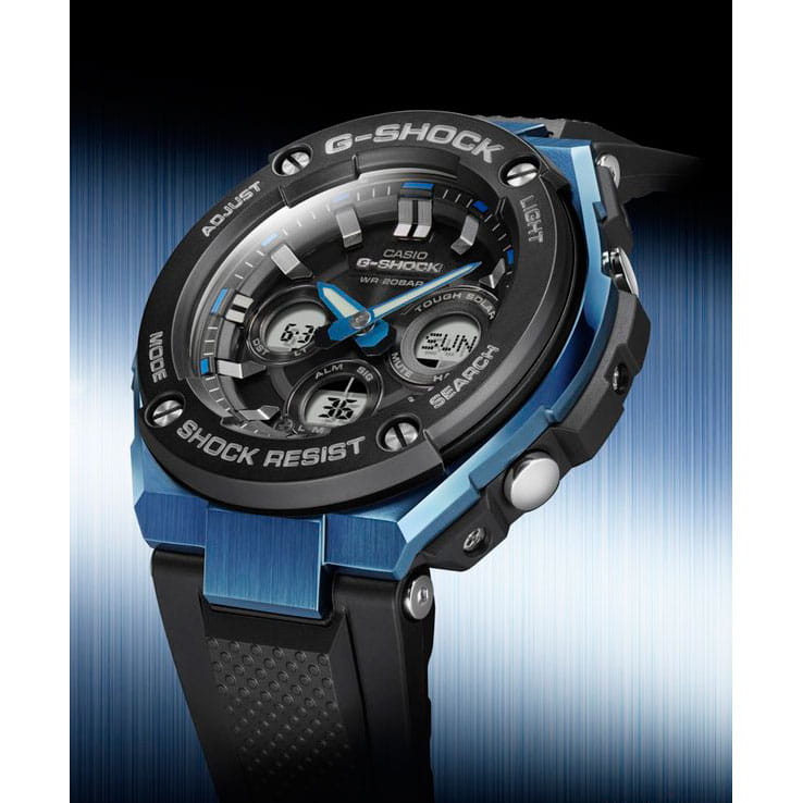 Casio Casio G-Shock GST-S300G-1A2 GST G-Steel, наручные мужские часы фото под углом