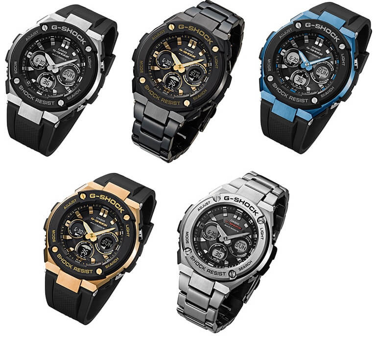 Casio Casio G-Shock GST-W310D-1A GST G-Steel, наручные мужские часы фото под углом