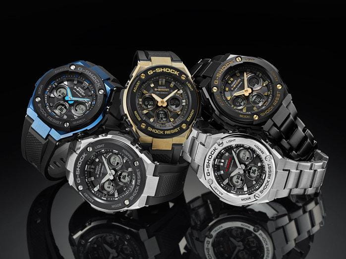 Casio Casio G-Shock GST-S300G-1A2, g-shock япония мужские часы на браслете силикон боковой вид