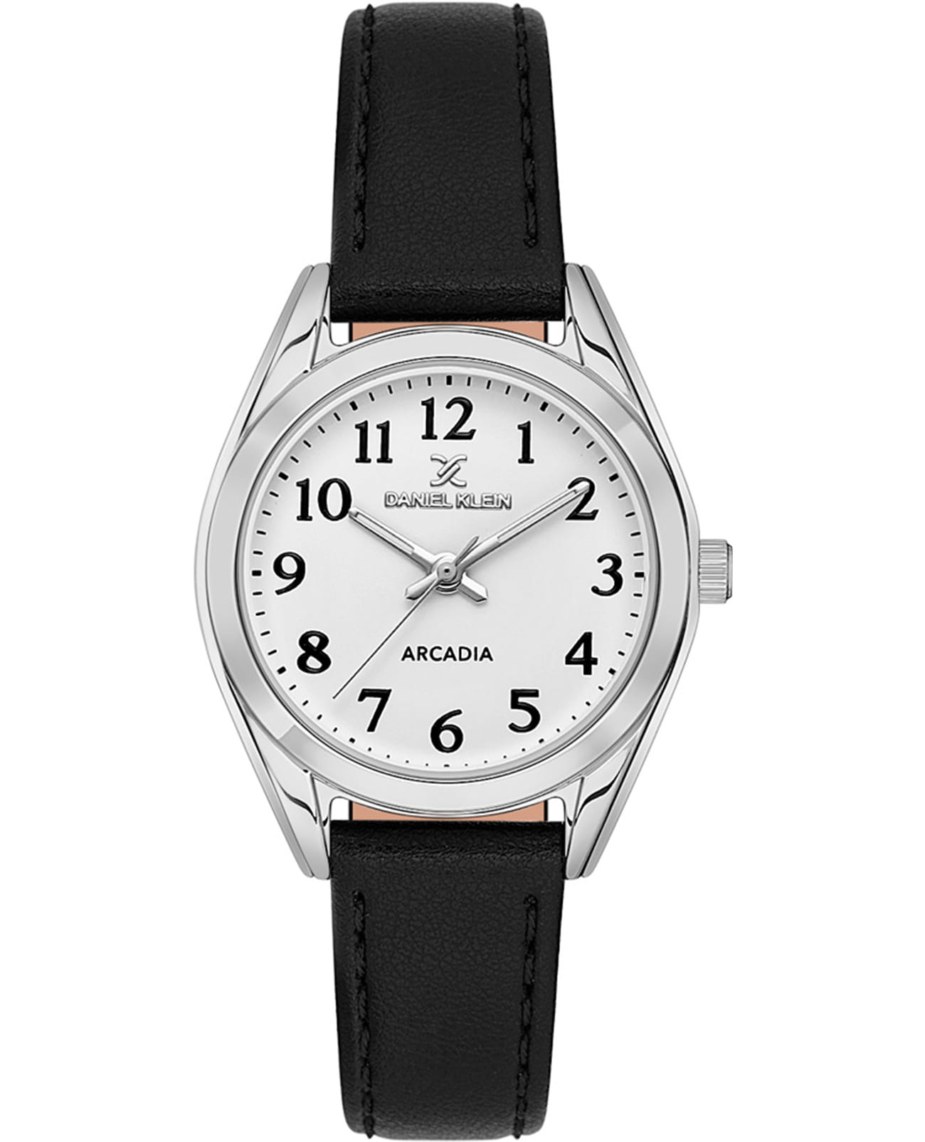 Daniel Klein Daniel Klein Arcadia DK.1.13690-1  DK.1.13690-1 кварцевые женские часы белый циферблат, браслет кожаный — вид спереди