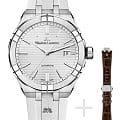 Maurice Lacroix Maurice Lacroix Aikon Automatic AI6008-SS00B-130-G  AI6008-SS00B-130-G механические мужские часы белый циферблат, браслет каучук — вид спереди