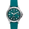 Fossil Fossil FB-01 ES5287  ES5287 кварцевые женские часы бирюзовый циферблат, браслет силикон — вид спереди