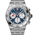 Breitling Breitling Chronomat B01 42 Six Nations France AB0134A81C1A1  AB0134A81C1A1 механические мужские часы синий циферблат, браслет нержавеющая сталь — вид спереди