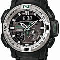Casio Casio Pro Trek PRG-280-1E PRG PRG-280-1E кварцевые мужские часы серый циферблат, браслет пластик — вид спереди