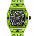 Philipp Plein Philipp Plein $keleton Crystal PWPTA0124  PWPTA0124 механические мужские часы черный циферблат, браслет термополиуретан — вид спереди