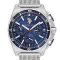 U.S. Polo Assn. U.S. Polo Assn. Crossing USPA1092-06  USPA1092-06 кварцевые мужские часы синий циферблат, браслет нержавеющая сталь — вид спереди