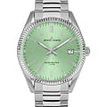 Jacques Lemans Jacques Lemans 50-3F  50-3F кварцевые мужские часы зеленый циферблат, браслет нержавеющая сталь — вид спереди