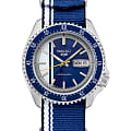 Seiko Seiko 5 Sports SRPK69  SRPK69 механические мужские часы синий циферблат, браслет тканевый — вид спереди