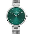 Jacques Lemans Jacques Lemans Classic 1-2110D  1-2110D кварцевые женские часы зеленый циферблат, браслет нержавеющая сталь — вид спереди