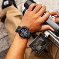 Casio Casio G-Shock AW-500E-1EDR (AW-500E-1E) электронные мужские часы часы крупный план черный циферблата