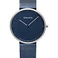 Obaku Obaku Mesh V230LXHLML  V230LXHLML кварцевые женские часы синий циферблат, браслет сталь с ip покрытием — вид спереди