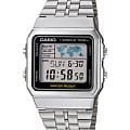 Casio Casio Vintage A500WA-1  A500WA-1 кварцевые мужские часы  циферблат, браслет нержавеющая сталь — вид спереди