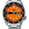 Seiko Seiko 5 Sports SRPK11K1  SRPK11K1 механические мужские часы оранжевый циферблат, браслет нержавеющая сталь — вид спереди