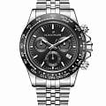 Jacques Philippe Jacques Philippe JPQGC711316SBB  JPQGC711316SBB кварцевые мужские часы  черный циферблат, браслет нержавеющая сталь 316l — вид спереди