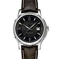 Hamilton Hamilton Jazzmaster Viewmatic Auto H32515535  H32515535 механические мужские часы черный циферблат, браслет кожаный — вид спереди