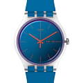 Swatch Swatch New Gent SUOK711  SUOK711 кварцевые женские часы синий циферблат, браслет силикон — вид спереди