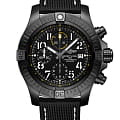 Breitling Breitling Avenger Chronograph 45 Night Mission V13317101B1X1  V13317101B1X1 механические мужские часы черный циферблат, браслет кожаный — вид спереди