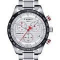 Tissot Tissot PRS 516 Chronograph T100.417.11.031.00 PRS 516 T1004171103100 кварцевые мужские часы белый циферблат, браслет нержавеющая сталь — вид спереди