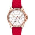 Michael Kors Michael Kors Pilot MKO1005  MKO1005 кварцевые женские часы белый циферблат, браслет силикон — вид спереди