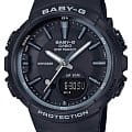 Casio Casio Baby-G BGS-100SC-1A  BGS-100SC-1A кварцевые женские часы черный циферблат, браслет пластик — вид спереди