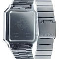 Casio Casio Vintage A100WE-7BDF (A100WE-7B), vintage япония мужские часы на браслете нержавеющая сталь боковой вид