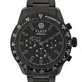 Philipp Plein Philipp Plein Gents Hyper-Sport Pleinmeter PWPYA0624  PWPYA0624 кварцевые мужские часы черный циферблат, браслет сталь с ip покрытием — вид спереди