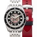 Spinnaker Spinnaker Fleuss SP-5116-11  SP-5116-11 механические мужские часы черный циферблат, браслет нержавеющая сталь — вид спереди
