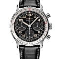 Breitling Breitling Navitimer B02 Chronograph 41 Cosmonaute PB02301A1B1P1  PB02301A1B1P1 механические мужские часы черный циферблат, браслет кожаный — вид спереди