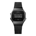 Casio Casio Vintage A168WEMB-1BDF (A168WEMB-1B), vintage япония мужские часы на браслете сталь с ip покрытием боковой вид