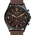 Fossil Fossil Bannon  FS5608  FS5608 кварцевые мужские часы черный циферблат, браслет кожаный — вид спереди