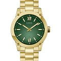 Guess Guess Crescent GW0574G2  GW0574G2 кварцевые мужские часы зеленый циферблат, браслет сталь c pvd покрытием — вид спереди