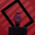 Casio Casio G-Shock GMD-S5600RB-4DR (GMD-S5600RB-4) электронные женские часы часы крупный план розовый циферблата