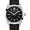 Guess Guess Crescent GW0630G1  GW0630G1 кварцевые мужские часы  черный циферблат, браслет кожаный — вид спереди