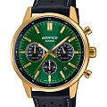 Casio Casio Edifice EFR-575CL-3A EFR EFR-575CL-3A кварцевые мужские часы зеленый циферблат, браслет кожаный — вид спереди