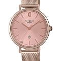 Casio Casio Sheen SHE-4539CM-4A  SHE-4539CM-4A кварцевые женские часы  розовый циферблат, браслет нержавеющая сталь — вид спереди