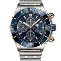 Breitling Breitling Super Chronomat 44 Four-Year Calendar U19320161C1U1  U19320161C1U1 механические мужские часы  синий циферблат, браслет нержавеющая сталь + золото 18к — вид спереди