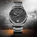 Mido Mido Commander Big Date M021.626.11.061.00 механические мужские часы часы крупный план серый циферблата