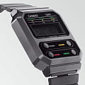 Casio Casio Vintage A100WEGG-1AEF, vintage япония мужские часы на браслете нержавеющая сталь боковой вид