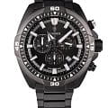 Wainer Wainer Sport WA.15559-D  WA.15559-D кварцевые мужские часы черный циферблат, браслет нержавеющая сталь с pvd-покрытием — вид спереди