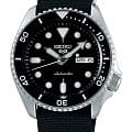 Seiko Seiko 5 Sports SRPD55K3S  SRPD55K3S механические мужские часы черный циферблат, браслет нейлон — вид спереди