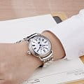Aerowatch Aerowatch 1942 Moon Phase Automatic 75970 AA01 M мужские часы белый циферблат на запястье