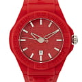 Plein Sport Plein Sport Fearless Date PSHDA0224  PSHDA0224 кварцевые мужские часы красный циферблат, браслет силикон — вид спереди