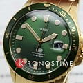 Fossil Fossil Blue FS5950 кварцевые мужские часы часы крупный план зеленый циферблата