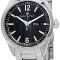 Hamilton Hamilton Broadway Day Date Quartz H43311135 кварцевые мужские часы часы крупный план  циферблата