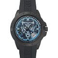 Plein Sport Plein Sport Touchdown PSFBA0523  PSFBA0523 кварцевые мужские часы синий циферблат, браслет силикон — вид спереди