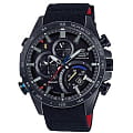 Casio Casio Edifice EQB-501TRC-1A EQB EQB-501TRC-1A кварцевые мужские часы черный циферблат, браслет тканевый — вид спереди