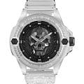 Philipp Plein Philipp Plein Skull Synthetic PWWAA0423  PWWAA0423 кварцевые женские часы черный циферблат, браслет полиуретан — вид спереди