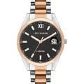 Lee Cooper Lee Cooper LC07827.560  LC07827.560 кварцевые женские часы черный циферблат, браслет нержавеющая сталь с ip-покрытием — вид спереди