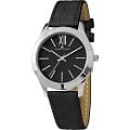 Jacques Lemans Jacques Lemans 1-1840A  1-1840A кварцевые женские часы черный циферблат, браслет кожаный — вид спереди