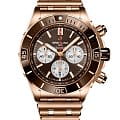 Breitling Breitling Super Chronomat B01 44 RB0136E31Q1R1  RB0136E31Q1R1 механические мужские часы  розовый циферблат, браслет 18-каратное красное золото — вид спереди
